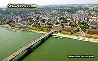 Blick über den Rhein nach Mainz