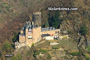 bird's eye view to Burg Katz